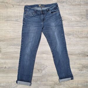 Kut from the Kloth Mid-Rise Rolled Cuff Ankle Jeans Size 8